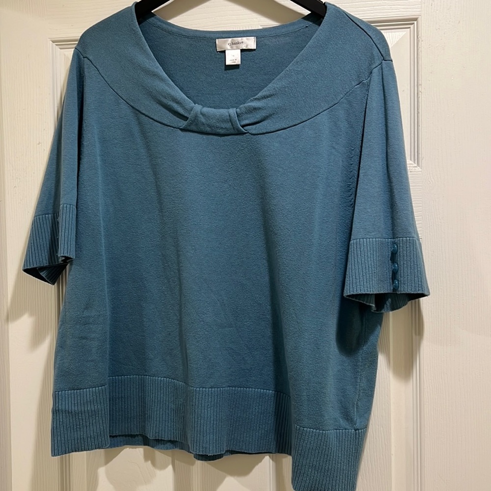 CJ banks sort sleeve sweater. Size 1X.